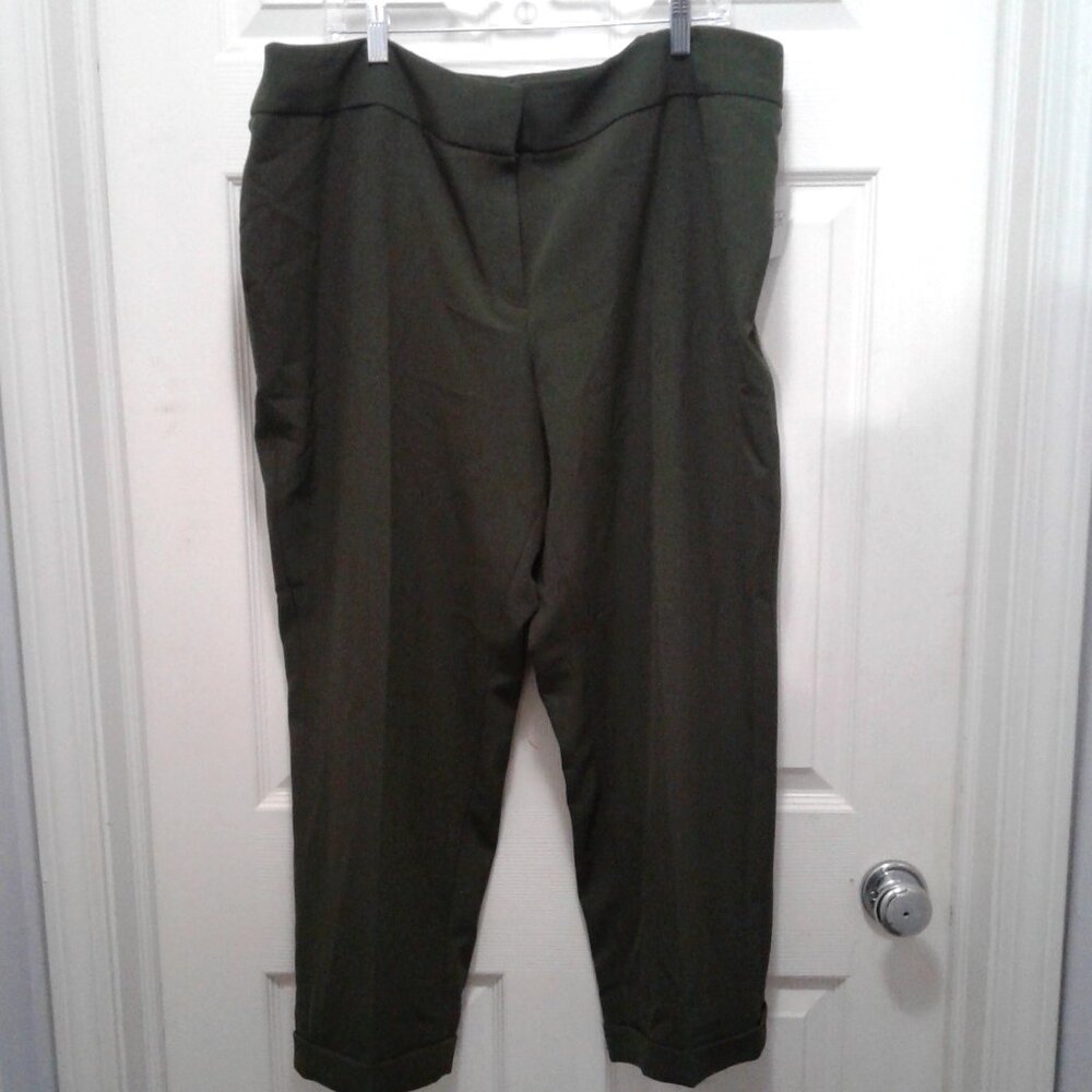 Kasper Slacks - Basil Green - 18W